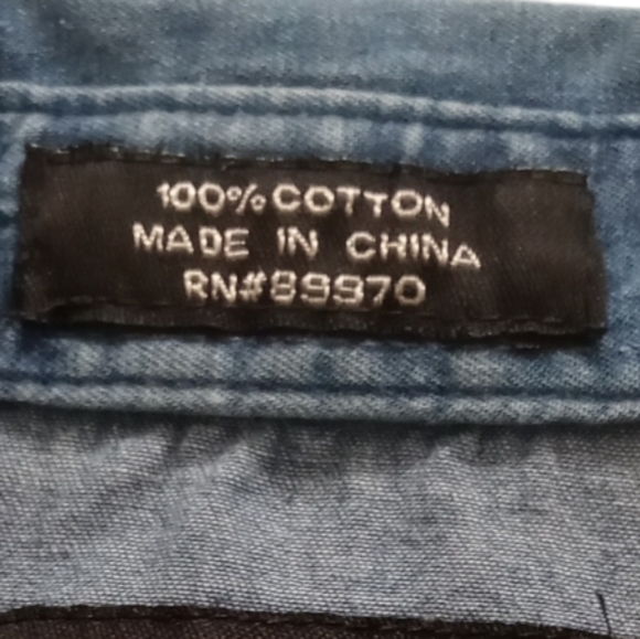 EIGHTY EIGHT PLATINUM MEN'S BLUE DENIM LONG SLEEVE  SHIRT. SIZE S - Picture 12 of 13